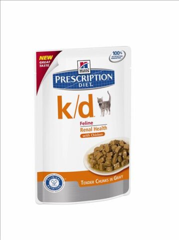 HILLS Prescription DIET k/d Feline Huhn Frischebeutel f&uuml;r Katzen 48 x 85 g