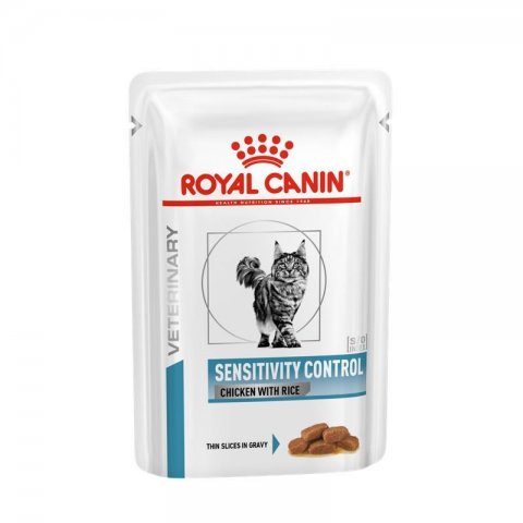 Royal Canin SENSITIVITY CONTROL Huhn mit Reis Feine St&uuml;ckchen in So&szlig;e Frischebeutel f&uuml;r Katzen 48 x 85 g