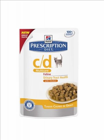 HILLS Prescription DIET c/d Multicare Feline Huhn Frischebeutel 12 x 85g f&uuml;r Katzen