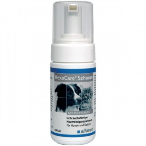 Alfavet HexoCare&reg; Schaum 100ml Hautreinigungsschaum f&uuml;r Hunde &amp; Katzen begrenztes MHD!!!