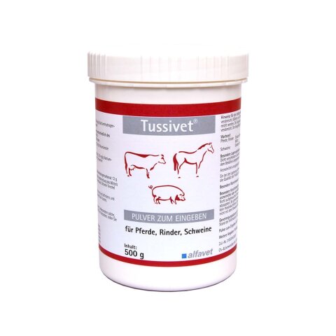 Alfavet Tussivet 500g Pulver zum Eingeben f&uuml;r Pferde, Rinder und Schweine begrenztes MHD!!!