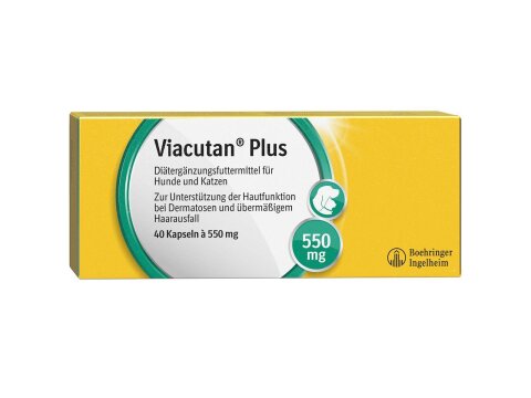 Boehringer Viacutan&reg; Plus Di&auml;terg&auml;nzungsfuttermittel 40 Kapseln f&uuml;r Hunde und Katzen begrenztes MHD!!!