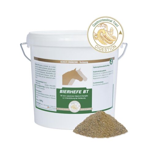 Vetripharm Monopr&auml;parat BIERHEFE BT 3000g Einzelfuttermittel f&uuml;r Pferde begrenztes MHD!!!