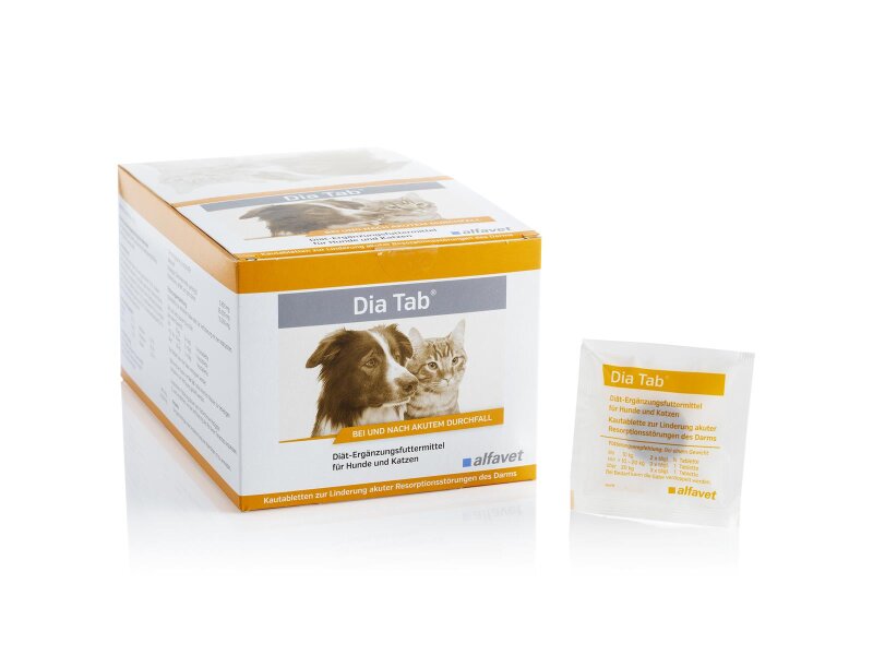 Alfavet Dia Tab® Kautabletten 60 Stück Probiotikum für Hunde und Katz