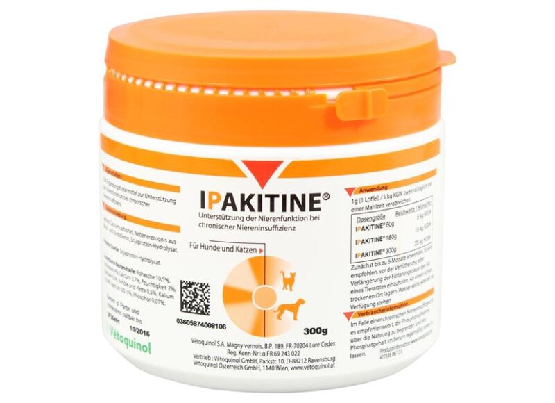 Vetoquinol Ipakitine® 300g DiätErgänzungsfuttermittel für Hunde &amp; Ka